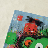 Funny Pop Art Lion Cartoon ビーチタオル (インサイチュ)