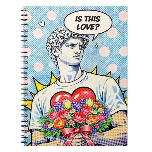 Funny Pop Art Love Notebook ノートブック (正面)