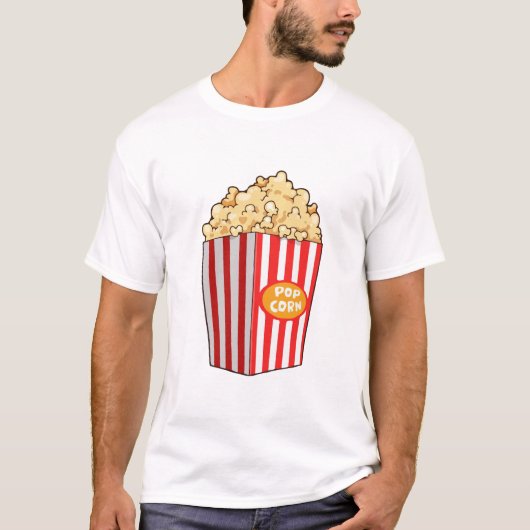 Funny Popcorn, Popcorn Gifts, Movie Lover  Tシャツ (正面)