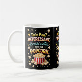 Funny Popcorn Quote – Drama Observer Design コーヒーマグカップ (左)