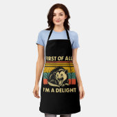 Funny Possum Quote - First of All I'm a Delight  エプロン (着用した状態)