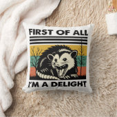 Funny Possum Quote - First of All I'm a Delight  クッション (ブランケット)