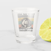 Funny Possum Quote - First of All I'm a Delight  ショットグラス (裏面)