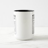 Funny Postmaster Nutrition Facts Mailroom Gift マグカップ (中央)