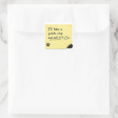 Funny Potato Chip Dog Sticky Note Sticker スクエアシール (バッグ)