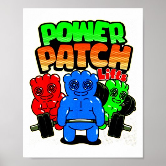 Funny Power Patch Lifts Weightlifting Bodybuilding ポスター (正面)