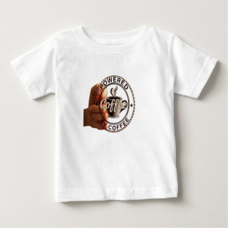 Funny "Powered By Coffee" Baby & Toddler Graphic ベビーTシャツ