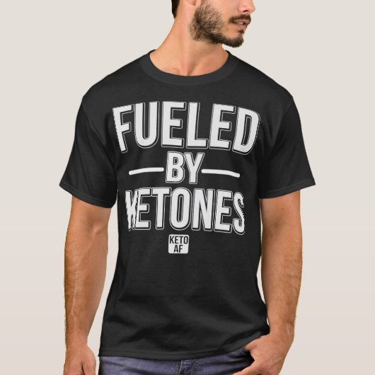Funny Powered By Keytones Keto AF Keto Diet Premiu Tシャツ (正面)