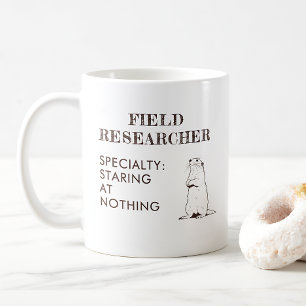 Funny Prairie Dog Field Researcher Brown Design コーヒーマグカップ