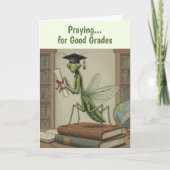 Funny Praying Pantis Graduation Card カード (正面)