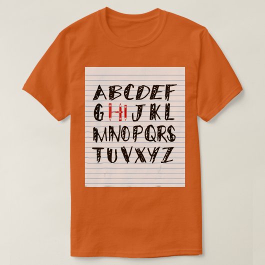 Funny Pre K Kindergarten Hi Alphabet Back To Schoo Tシャツ (デザイン正面)