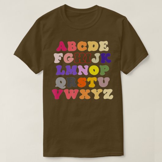 Funny Pre K Kindergarten Hi Alphabet Back To Schoo Tシャツ (デザイン正面)