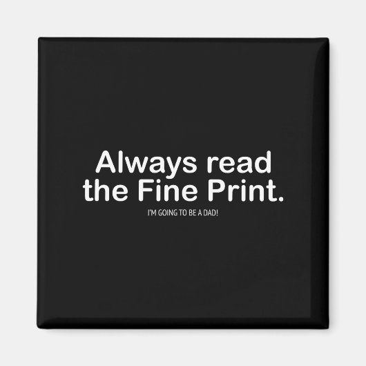 Funny Pregnancy Announcemen For New Dads  マグネット (正面)