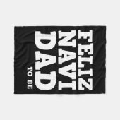 Funny Pregnancy Feliz Navi Dad To Be Christmas  フリースブランケット (正面(横))