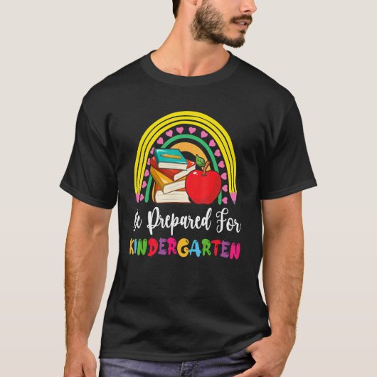 Funny Prepared For Kindergarten Cute Rainbow Back  Tシャツ (正面)
