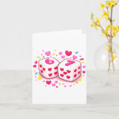 Funny Preppy 67 Valentine Six Seven Dice 6 7 Men W カード (黄色い花)