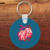 Funny Preppy 67 Valentine Six Seven Dice 6 7 Men W キーホルダー (正面)