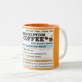 Funny Prescription RX Coffee Customizable Mug ツートーンマグカップ (正面右)