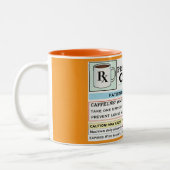Funny Prescription RX Coffee Customizable Mug ツートーンマグカップ (左)