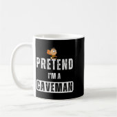 Funny Pretend I'm A Caveman Costume Halloween Easy コーヒーマグカップ (左)