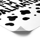 Funny Pretend I'm A Dalmatian Dog Lazy Halloween D ポスター (角)