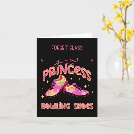 Funny Princess Bowling Shoes Bowlers  カード (黄色い花)