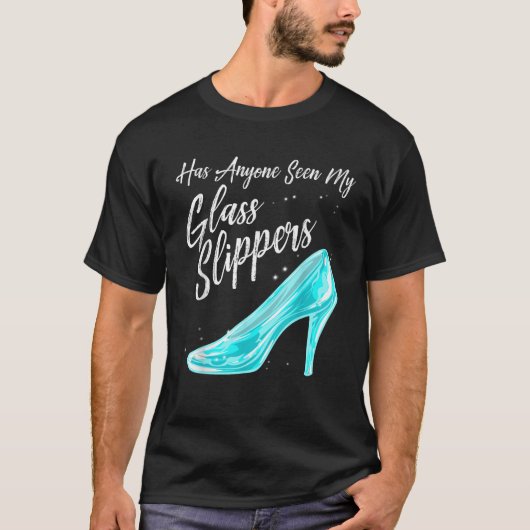 Funny Princess Glass Slippers Gift Women Fairy Tal Tシャツ (正面)
