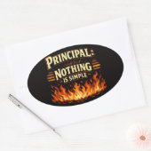 Funny Principal: Nothing Is Simple School Leader 楕円形シール (封筒)