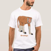 Funny proboscis monkey cartoon illustration tシャツ (正面)