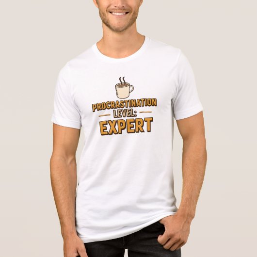 Funny "Procrastination Level Expert" トライブレンドＴシャツ (正面)