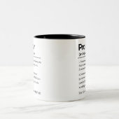 Funny Producer Definition Humor Office Job Title  ツートーンマグカップ (中央)