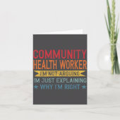 Funny Profession Quote Community Health Worker  カード (正面)