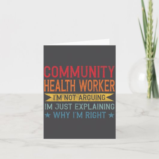Funny Profession Quote Community Health Worker  カード (正面)