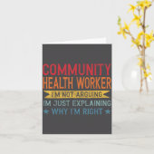 Funny Profession Quote Community Health Worker  カード (黄色い花)
