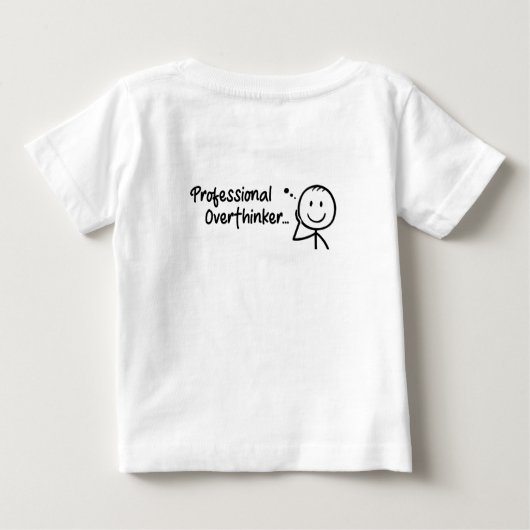 Funny Professional Overthinker ベビーTシャツ (裏面)