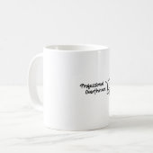 Funny Professional Overthinker Mug Design コーヒーマグカップ (正面左)