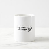 Funny Professional Overthinker Mug Design コーヒーマグカップ (中央)