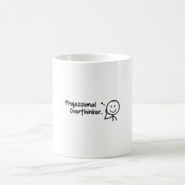 Funny Professional Overthinker Mug Design コーヒーマグカップ