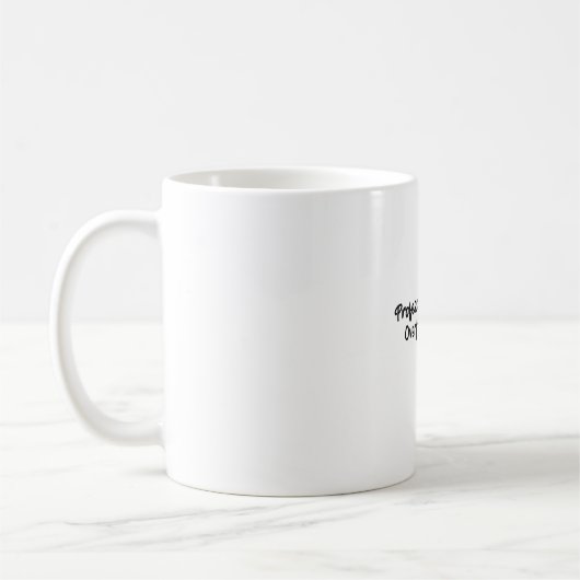 Funny Professional Overthinker Mug Design コーヒーマグカップ (左)