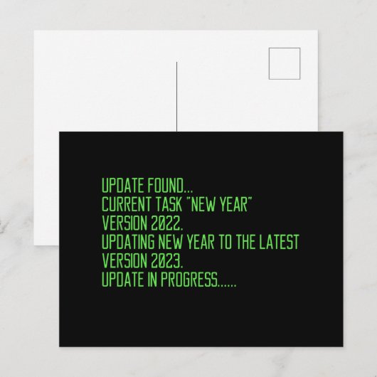 funny programing 2023 new year saying シーズンポストカード (正面/裏面)