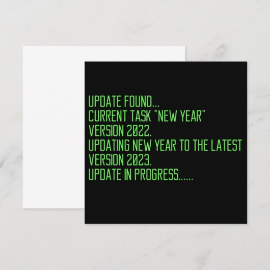 funny programing 2023 new year saying 招待状 (正面/裏面)