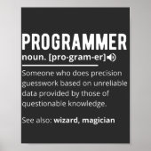 Funny Programmer Code Developer Meaning Definition ポスター (正面)
