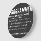 Funny Programmer Code Developer Meaning Definition ラージ壁時計 (傾斜)