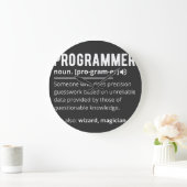 Funny Programmer Code Developer Meaning Definition ラージ壁時計 (ホーム)