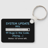 Funny Programmer Coding キーホルダー (正面)