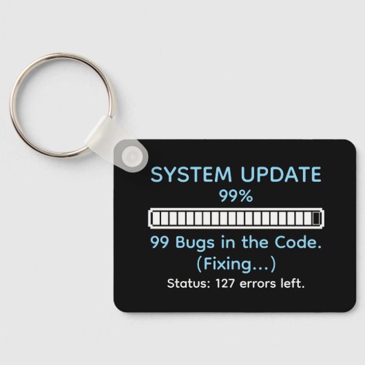 Funny Programmer Coding キーホルダー (裏面)