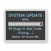 Funny Programmer Coding シール (正面)