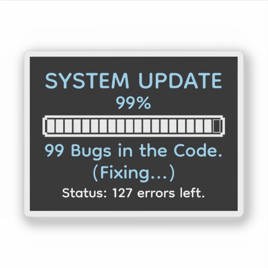 Funny Programmer Coding シール (正面)