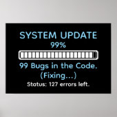 Funny Programmer Coding ポスター (正面)