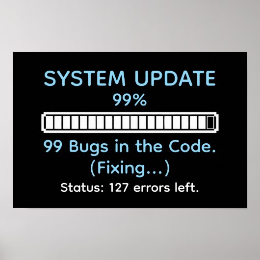Funny Programmer Coding ポスター (正面)